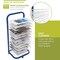 25-Shelf Mobile/Wall Mountable Art Drying Rack for Art Studios & Classrooms, 14.5" D x 17.5" W x 38" H, White